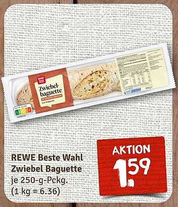 REWE Beste Wahl Zwiebel Baguette 250-g-Packung