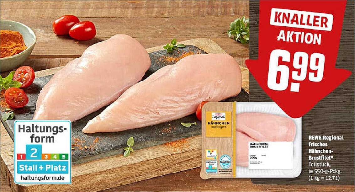 REWE Regional Frisches Hähnchen-Brustfilet