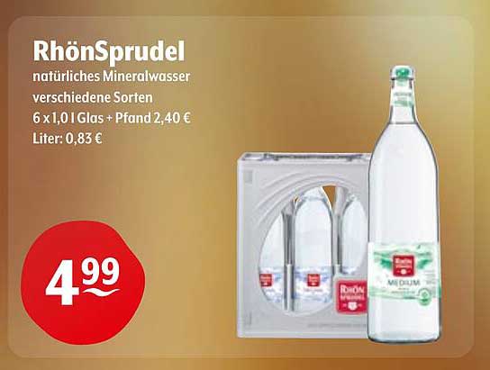 RhönSprudel natürliches Mineralwasser verschiedene Sorten