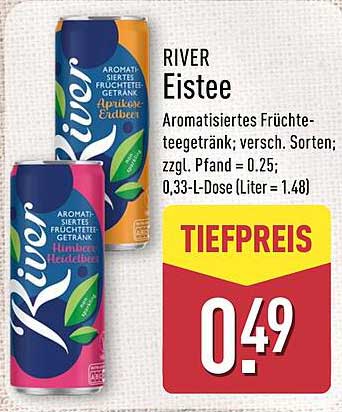 RIVER Eistee - Aromatisiertes Früchteteegetränk