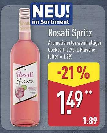 Rosati Spritz - Aromatisierter weinhaltiger Cocktail 0,75-L-Flasche
