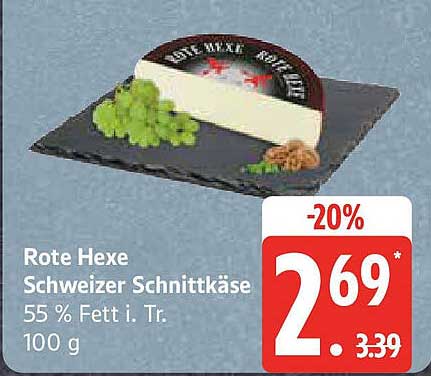 Rote Hexe Schweizer Schnittkäse 55 % Fett i. Tr. 100 g