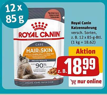 Royal Canin Katzennahrung Hair & Skin, 12 x 85 g