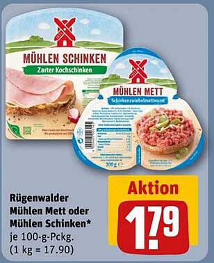 Rügenwalder Mühlen Mett oder Mühlen Schinken