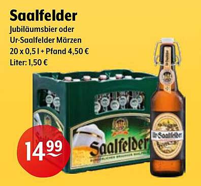 Saalfelder Jubiläumsbier oder Ur-Saalfelder Märzen – 20 x 0,5 l