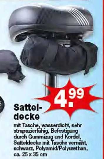 Satteldecke mit Tasche – perfekt für den Radfahrer