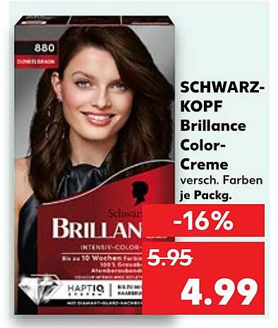 SCHWARZKOPF Brilliance Color-Creme 880 Dunkelbraun