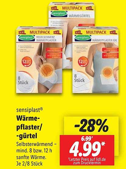 sensiplast® Wärmeplaster/-gürtel
