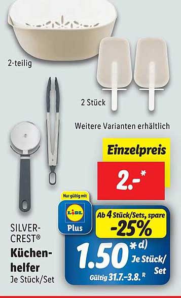 SILVERCREST® Küchenhelfer - 2-teilig