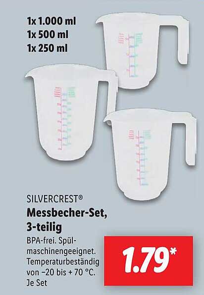 SILVERCREST® Messbecher-Set, 3-teilig