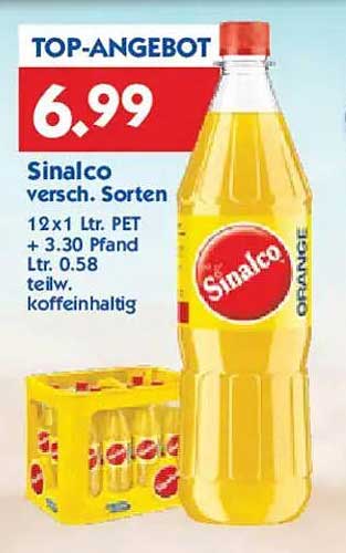 Sinalco verschiedenste Sorten 12x1 Ltr. PET