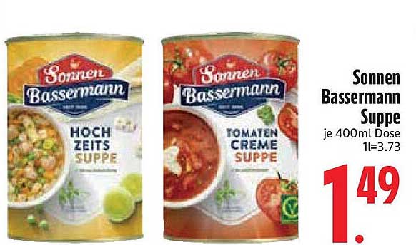 Sonnen Bassermann Suppe je 400ml Dose