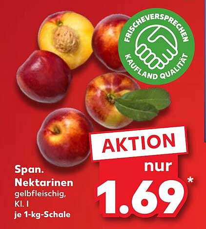 Span. Nektarinen gelbfleischig, Kl. I je 1-kg-Schale