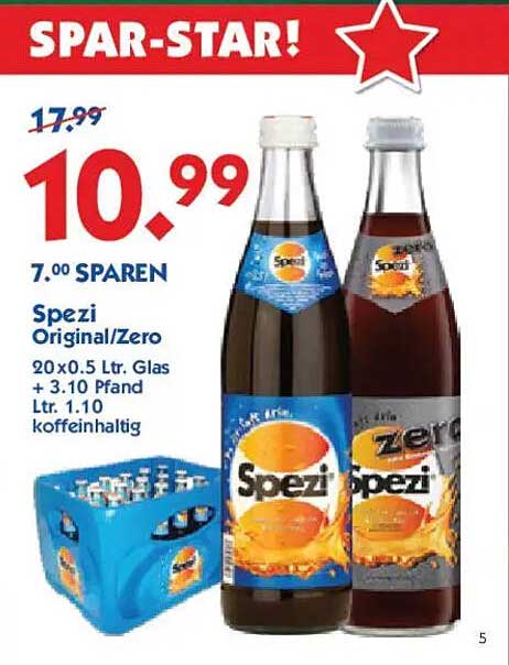 SPEZI ORIGINAL/ZERO 20x0.5 Ltr. Glas für nur 10,99 €
