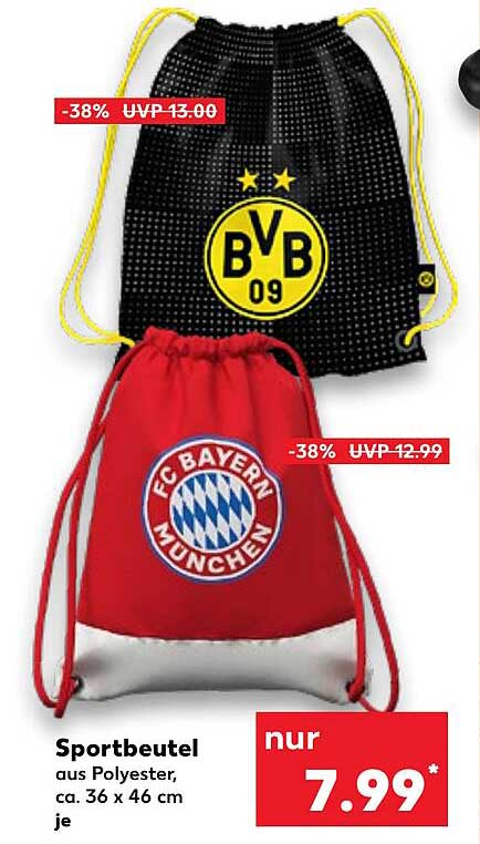 Sportbeutel Borussia Dortmund & FC Bayern München – nur 7,99€