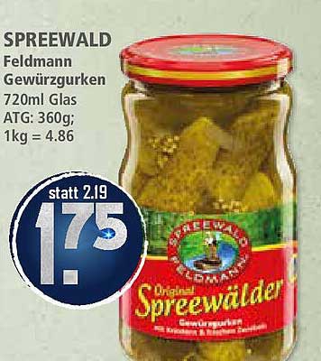 SPREEWALD Feldmann Gewürzgurken 720ml Glas