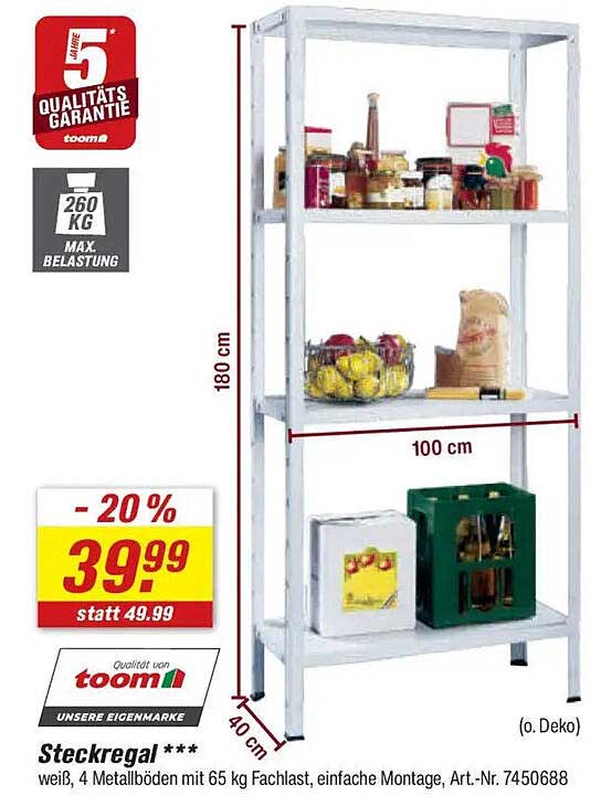 Steckregal weiß *** - 20 % Rabatt!