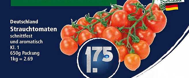 Strauchtomaten 650g für nur 1,75 €