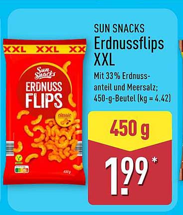 SUN SNACKS Erdnussflips XXL 450 g