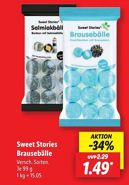 Sweet Stories Brausebälle - Fruchtbonbon mit Brausekernen