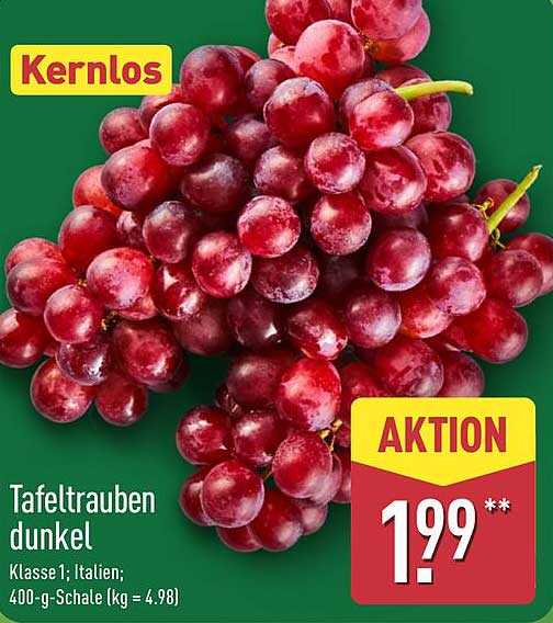 Tafeltrauben dunkel 400-g-Schale