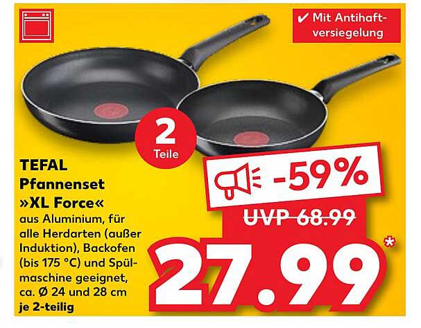 TEFAL Pfannenset »XL Force« 2-teilig