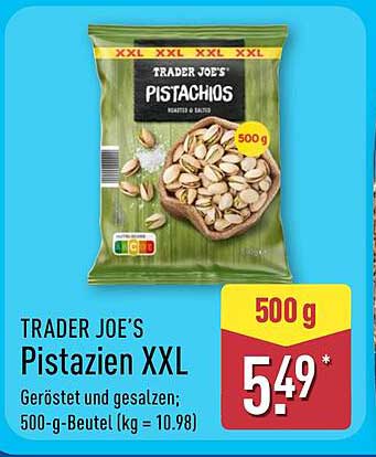 TRADER JOE'S Pistazien XXL 500 g Beutel