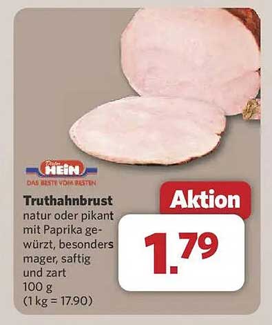 Truthahnbrust natur oder pikant mit Paprika gewürzt