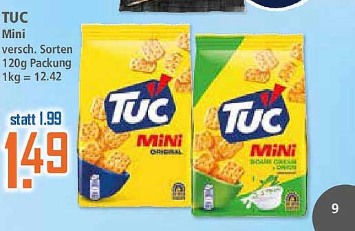 TUC Mini Snacks - Verschiedene Sorten 120g Packung