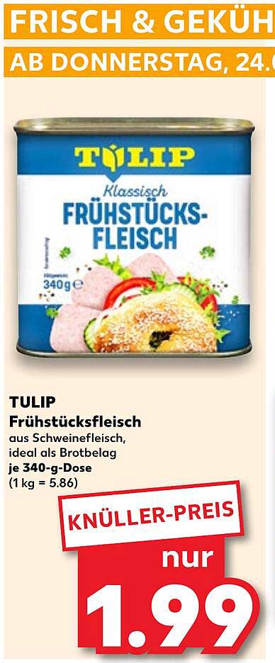TULIP Frühstücksfleisch 340 g Dose für nur 1,99 €