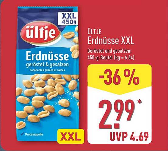 ÜLTJE Erdnüsse XXL 450 g - geröstet und gesalzen