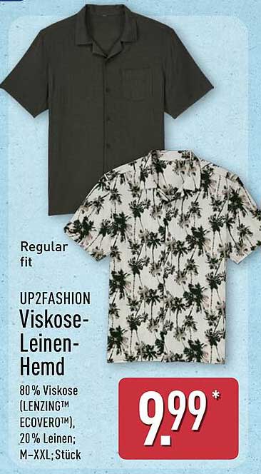 UP2FASHION Viskose-Leinen-Hemd