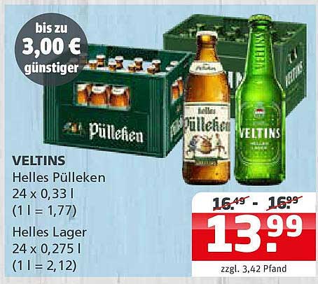 Veltins Helles Pülleken 24 x 0,33 l - Jetzt im Angebot!