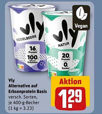 Vly Alternative auf Erbsenprotein Basis – 400-g-Becher für nur 1,29 €