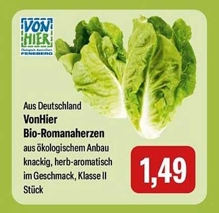 VonHier Bio-Romanaherzen aus ökologischem Anbau