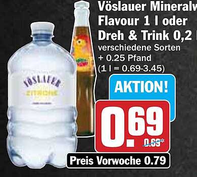 Vöslauer Mineralwasser Flavour 1 l oder Dreh & Drink 0,2 l - verschiedene Sorten