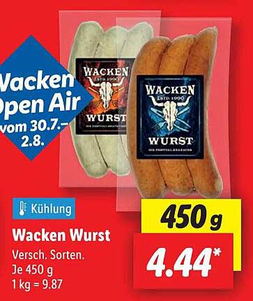Wacken Wurst 450 g – Verschiedene Sorten