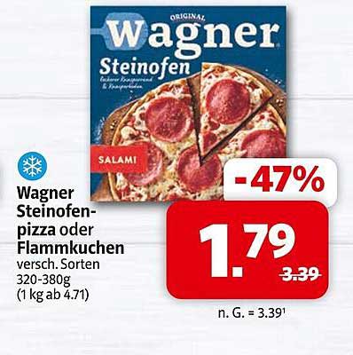 Wagner Steinofenpizza oder Flammkuchen, verschiedene Sorten 320-380g