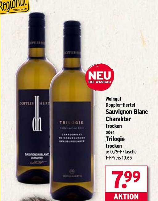 Weingut Doppler-Hertel Sauvignon Blanc Charakter trocken oder Trilogie trocken