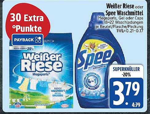 Weißer Riese oder Spee Waschmittel – Megaperls, Gel oder Caps