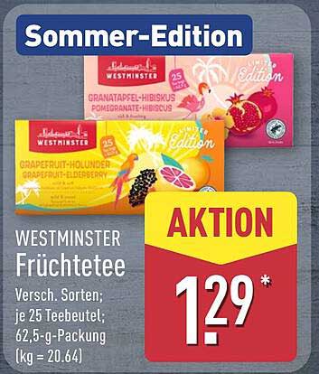 WESTMINSTER Früchtetee Sommer-Edition - Verschiedene Sorten