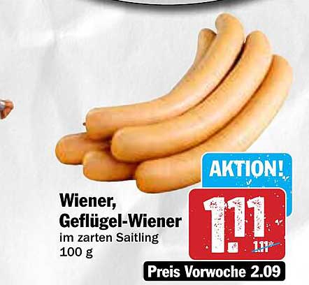 Wiener, Geflügel-Wiener im zarten Saitling 100 g