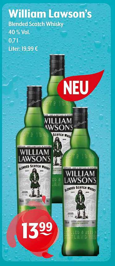 William Lawson’s Blended Scotch Whisky 0,7L - NEU