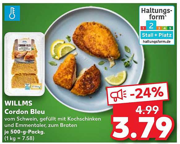 WILLMS Cordon Bleu 500-g-Packung