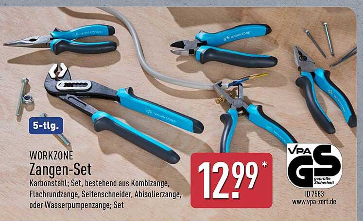 WORKZONE Zangen-Set 5-tlg.