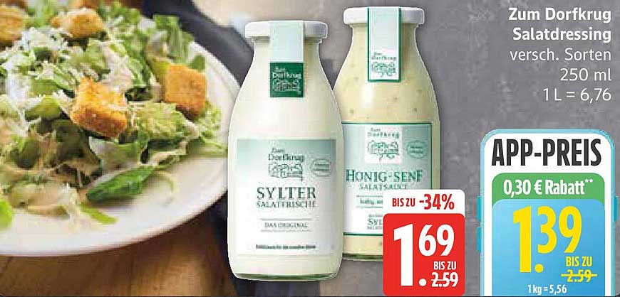 Zum Dorfkrug Salatdressings, verschiedene Sorten 250 ml