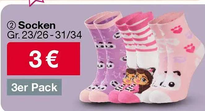 3er Pack Socken - Größenauswahl 23/26 – 31/34