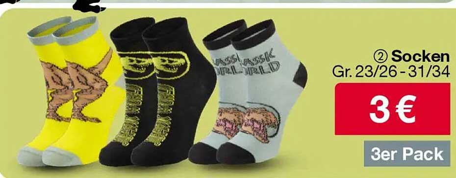 3er Pack Socken mit lustigen Motiven