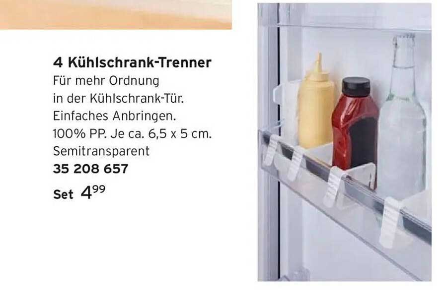 4 Kühlschrank-Trenner