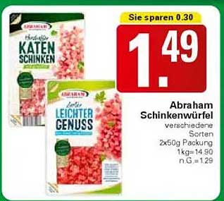 Abraham Schinkenwürfel, verschiedene Sorten 2x50g Packung
